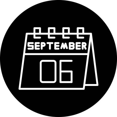 Bir takvim simgesinin vektör illüstrasyonu