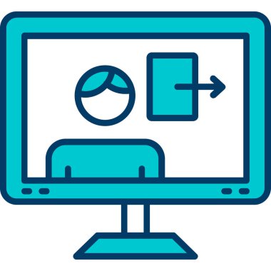 bilgisayar ekranı simge vektör illüstrasyon tasarımı