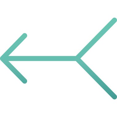 Ok sol kontur vektör simgesi