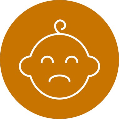 Bebek ağlama vektör simgesi