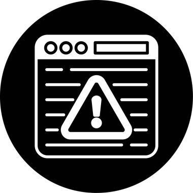 Soyut arkaplanda uyarı simgesi izole edildi