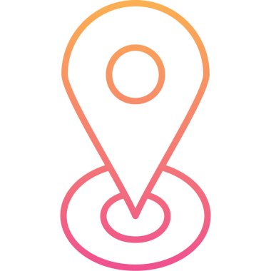 konum pin simgesi düz biçimli