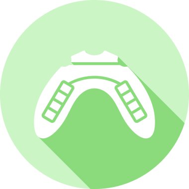 Tek izole edilmiş dişli simgesinin vektör çizimi