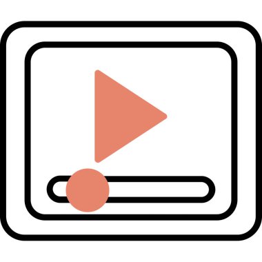 video player simgesi. vektör çizim