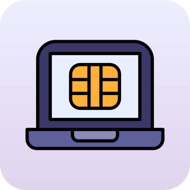 sim kart simgesi, vektör illüstrasyon tasarımı