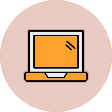 dizüstü bilgisayar simgesi, vektör illüstrasyonu