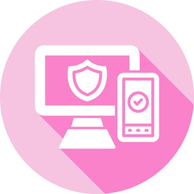 Güvenlik. Web simgesi vektör illüstrasyonu