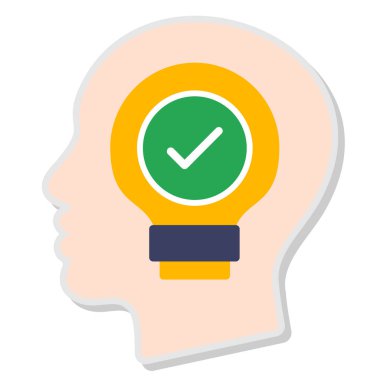 Bir fikrim var. Web simgesi basit illüstrasyon