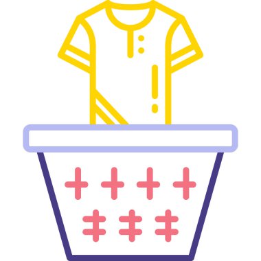 Bir çamaşır simgesinin vektör illüstrasyonu