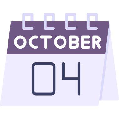 5 Ekim - gün simgesi - vektör illüstrasyonu