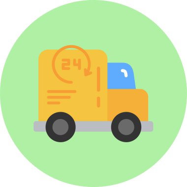 kamyon düz vektör simgesi