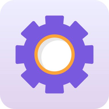 dişli düz vektör simgesi