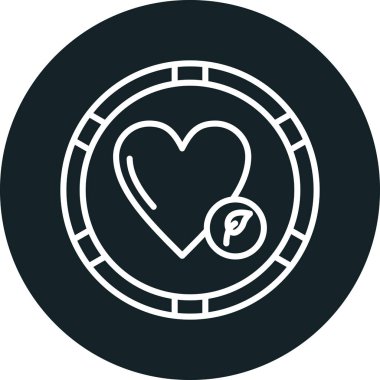 Kalp ikonu vektör illüstrasyonu