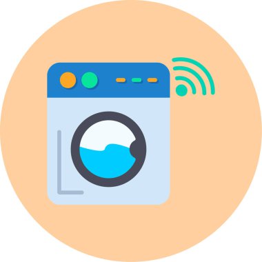 çamaşır makinesi ikon vektör illüstrasyonu