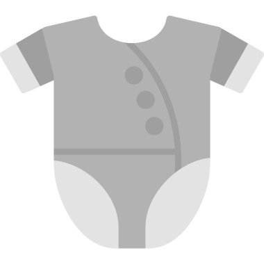 bebek kıyafetleri düz simge, vektör, illüstrasyon