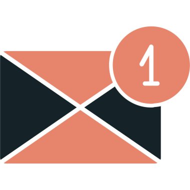 Zarf simgesi. düz tasarım biçimi