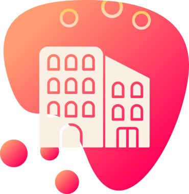 Bina. Web simgesi basit illüstrasyon