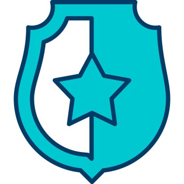 Kalkan. Web simgesi basit illüstrasyon