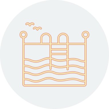 Yüzme havuzunun vektör çizimi