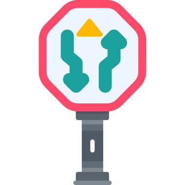 yol işareti vektör simgesi