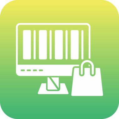 duş simgesi yeşil vektör illüstrasyonu