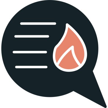 Alev alev simgesi ile doldurulmuş - özet biçimi