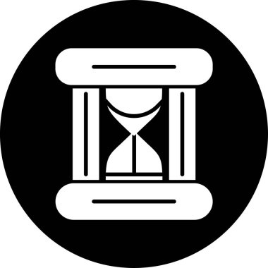 Kum saati web simgesi, basit vektör illüstrasyonu