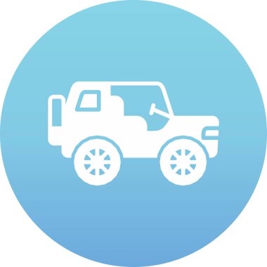 Araba modern simgesi, vektör illüstrasyonu