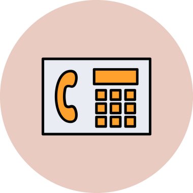 Telefonunuz var. Web simgesi basit illüstrasyon