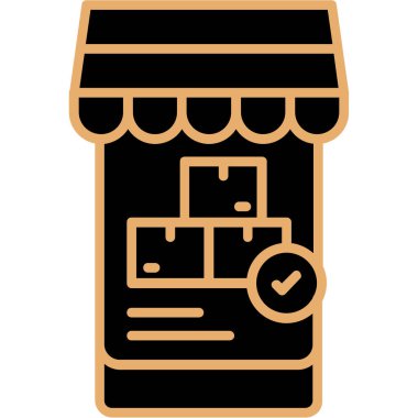 Alışveriş. Web simgesi basit illüstrasyon