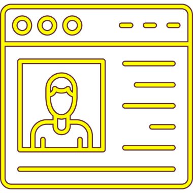 kimlik kartı vektör simgesi