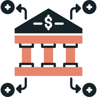 Bina. Web simgesi basit illüstrasyon