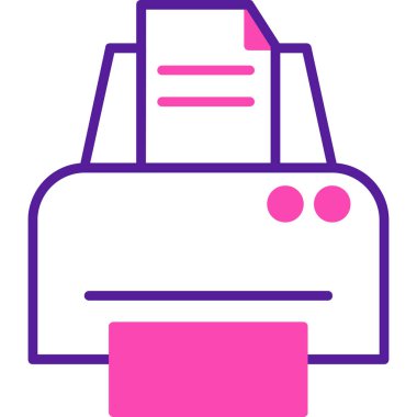 Yazıcı. Web simgesi basit illüstrasyon