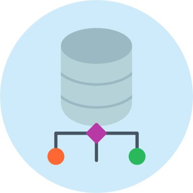 veritabanı. Web simgesi basit illüstrasyon