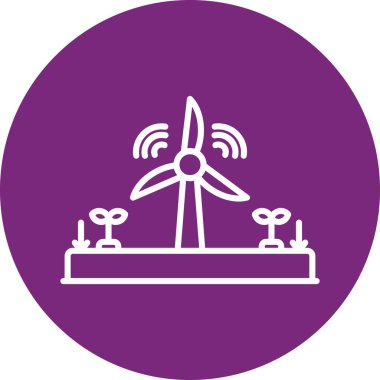 Rüzgar türbini. Web simgesi basit illüstrasyon