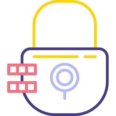 Bir kilidin vektör çizimi