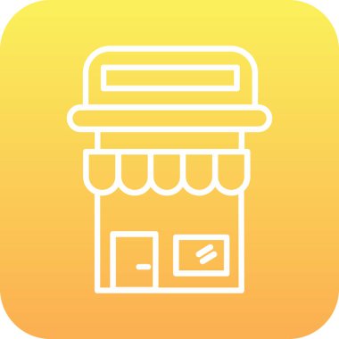 Dükkanı bina simgesini, vektör çizim