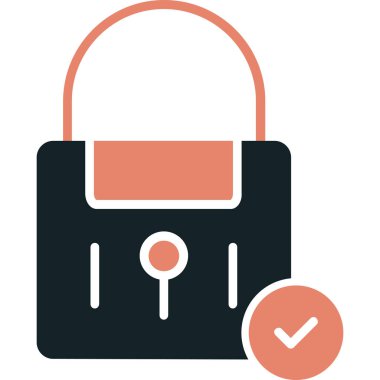 Kilidi aç. Web simgesi basit illüstrasyon