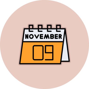 Takvim simgesi vektör illüstrasyonu