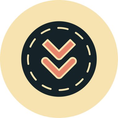 Bir çember simgesinin vektör illüstrasyonu