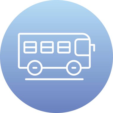 Otobüs. Web simgesi basit illüstrasyon