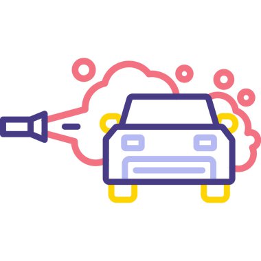 Araba yıkama. Basit tasarım.