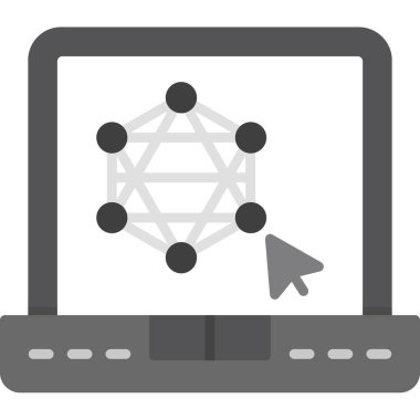 şebeke. Web simgesi basit illüstrasyon