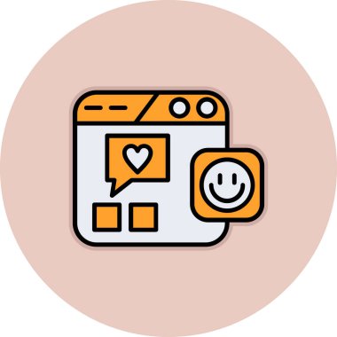 Sohbet simgesi, vektör çizimi