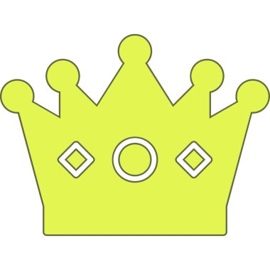 taç simgesi vektör illüstrasyonu