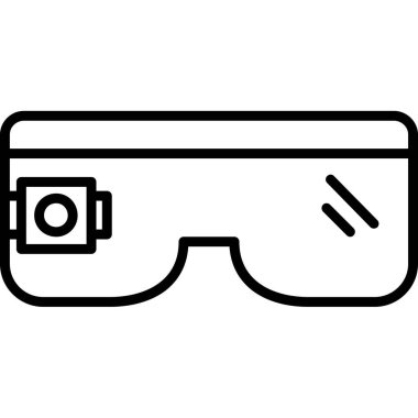 Gözlük. Web simgesi basit illüstrasyon