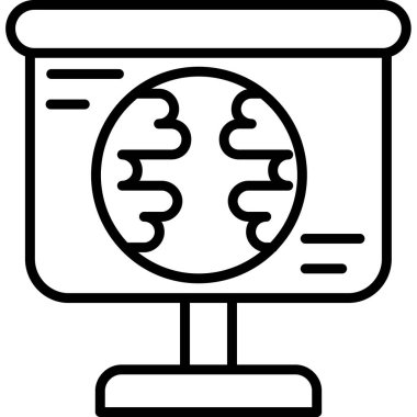 Monitör. Web simgesi basit illüstrasyon