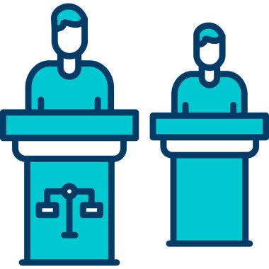 Podyum. Web simgesi basit illüstrasyon