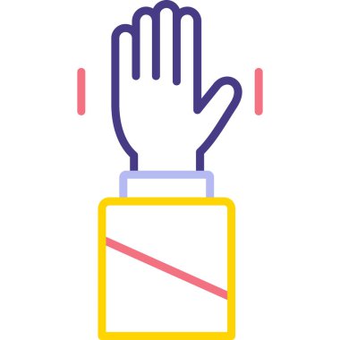 El hareketi simgesi, vektör illüstrasyonu