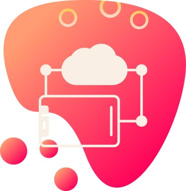 bulut hesaplama vektörü modern simgesi